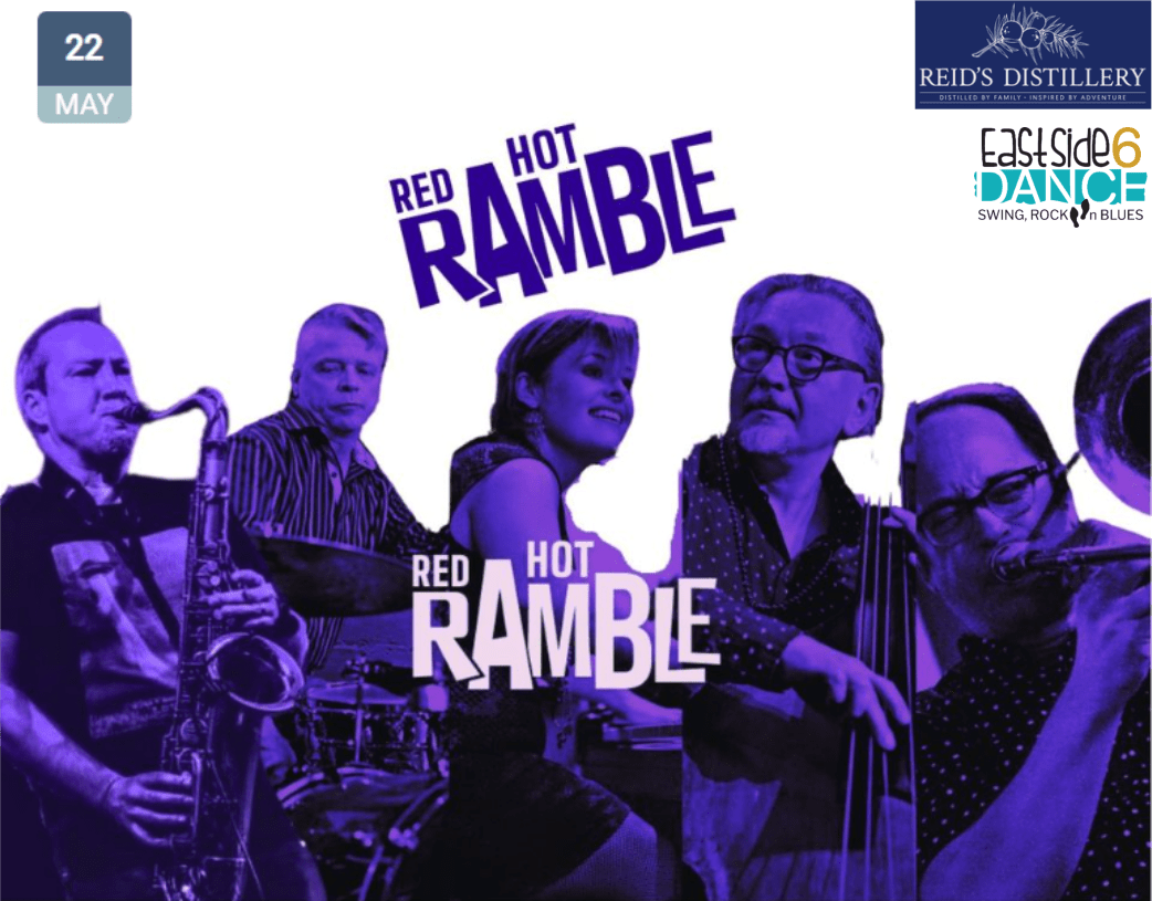 Reid’s Concert Series: Red Hot Ramble + East Side 6 Dance&nbsp;Lesson